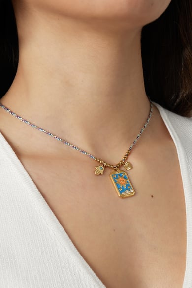 Collana Aurora - Colore blu e oro h5 Immagine2